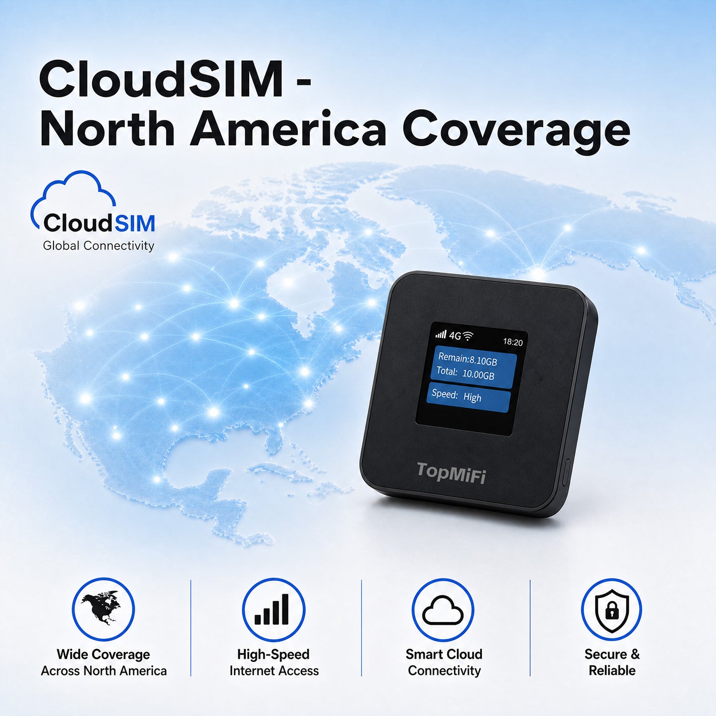 4G LTE Portable WiFi Hotspot for Travel No SIM Needed No Contract